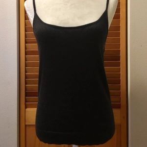 DKNY Spaghetti Strap Tank Top Gray Size M Wool